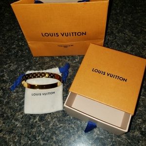 Louis Vuitton gold monogram bangle bracelet